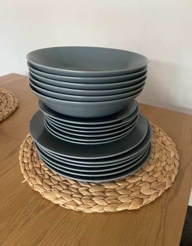 Ikea dinera geschirr grau - grau, blau