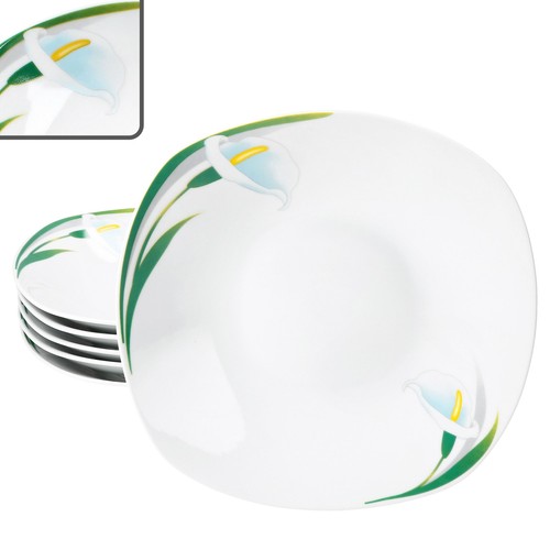 White calla suppenteller - 6x,