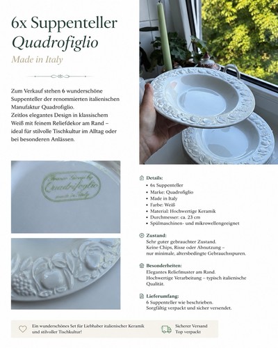 Quadrofoglio suppenteller - quadrofoglio, 6x